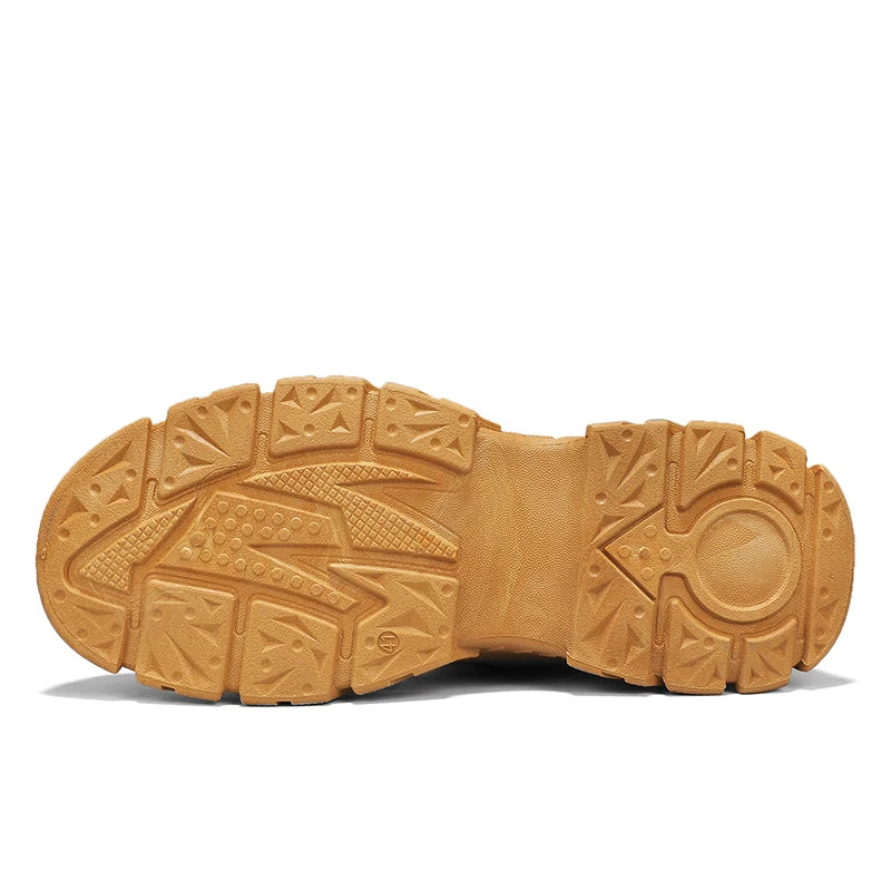Bottes montantes Unky jaunes et noires 2026 pour hommes – Imperméables et résistantes à l'usure, idéales pour les adolescents du Golfe