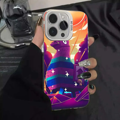 1 ks herní pouzdro F-fornite na telefon, pouzdro na telefon IMD, stříbrný kryt pro iPhone 16 15 14 13 12 11 Pro Max Plus