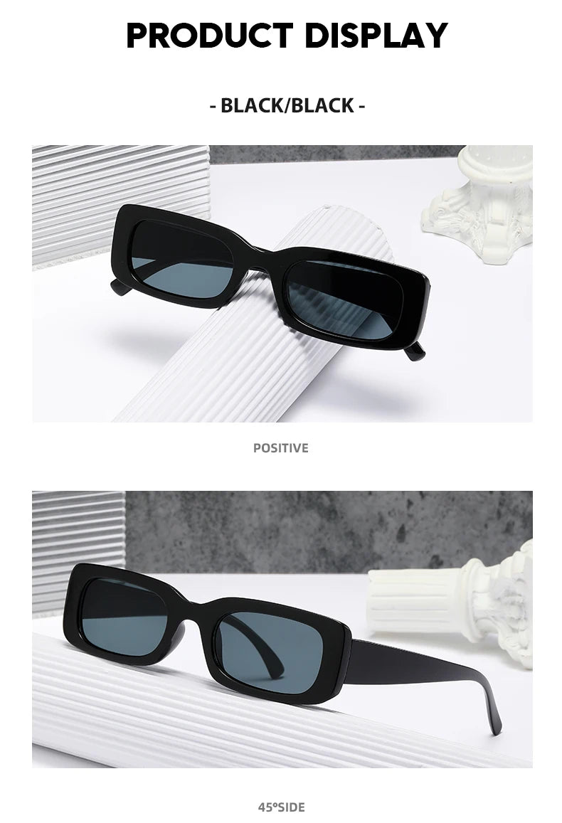 Fekete négyzet alakú napszemüveg férfiaknak, téglalap alakú, kicsi, retro stílusú, fekete lencsés, vezetéshez és horgászathoz, Oculos UV400