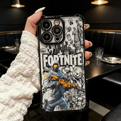 Popular Game FortniteS Plating Phone Case For Samsung S26 S25 S24 S23 S22 S21 S20 FE Note20 Edge Plus Ultra 4G 5G Anti Fall