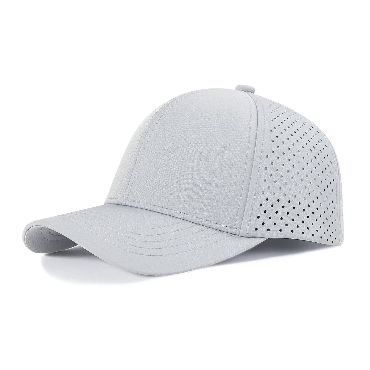 VOBOOM Șapcă de baseball pentru bărbați, cu uscare rapidă, din plasă tăiată cu laser, cu bor curbat, tip snapback, pentru alergare în aer liber și călătorii, negru
