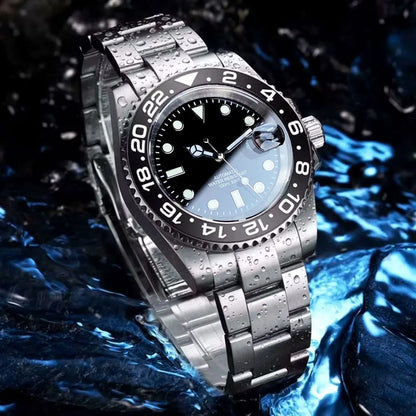 200m wasserdichte Miyota 8215 Automatikuhr für Herren, Taucheruhr, 40mm, mechanisches Uhrwerk, Leuchtanzeige, Jubilee-Armband, Glide-Lock-Schließe