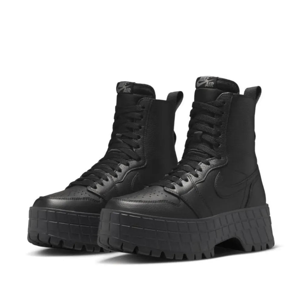 Nike Jordan Air Jordan 1 Brooklyn: Botas de cano curto para mulher, simples, macias, antiderrapantes, resistentes e leves, com biqueira arredondada, pretas FJ5737-001