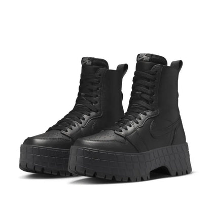 Nike Jordan Air Jordan 1 Brooklyn: Botas de cano curto para mulher, simples, macias, antiderrapantes, resistentes e leves, com biqueira arredondada, pretas FJ5737-001