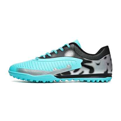 Chaussures de football TF économiques, tige en mélange PU, crampons en caoutchouc dense, antidérapantes, durables, chaussures de football pour terrain synthétique à prix abordable