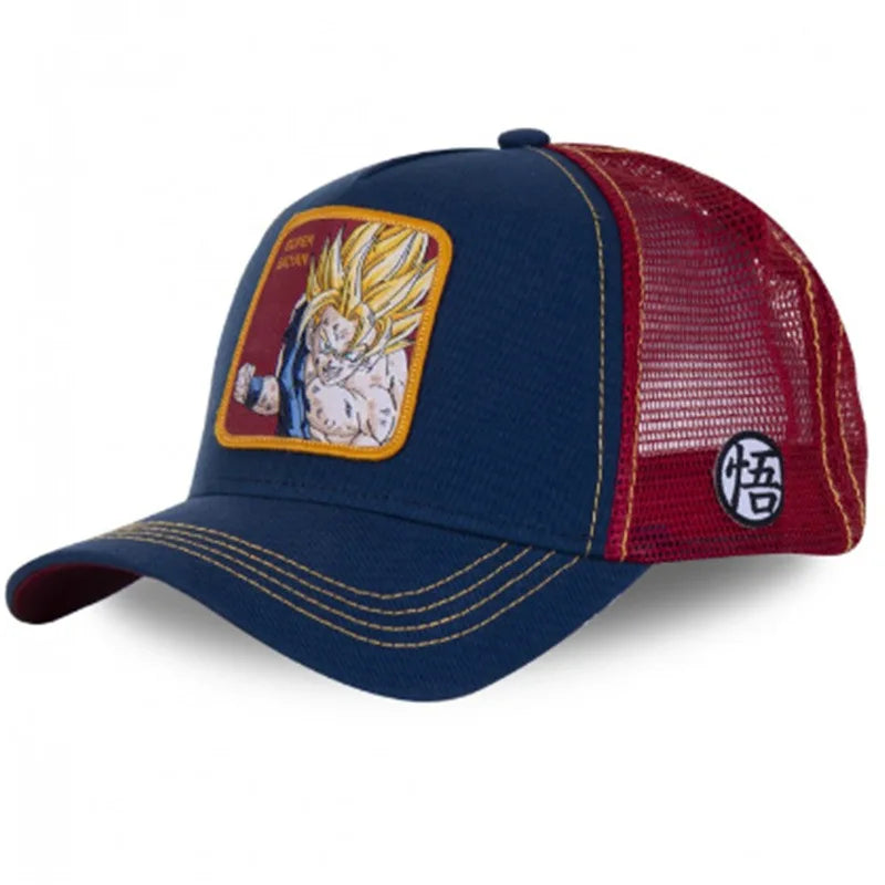 Dragon Ball Styles Anime Son Goku Βαμβακερό Νέο Καπέλο Μπέιζμπολ Άνδρες Γυναίκες Hip Hop Πατέρας Ρυθμιζόμενο Καπέλο από Πλέγμα Καπέλο Trucker