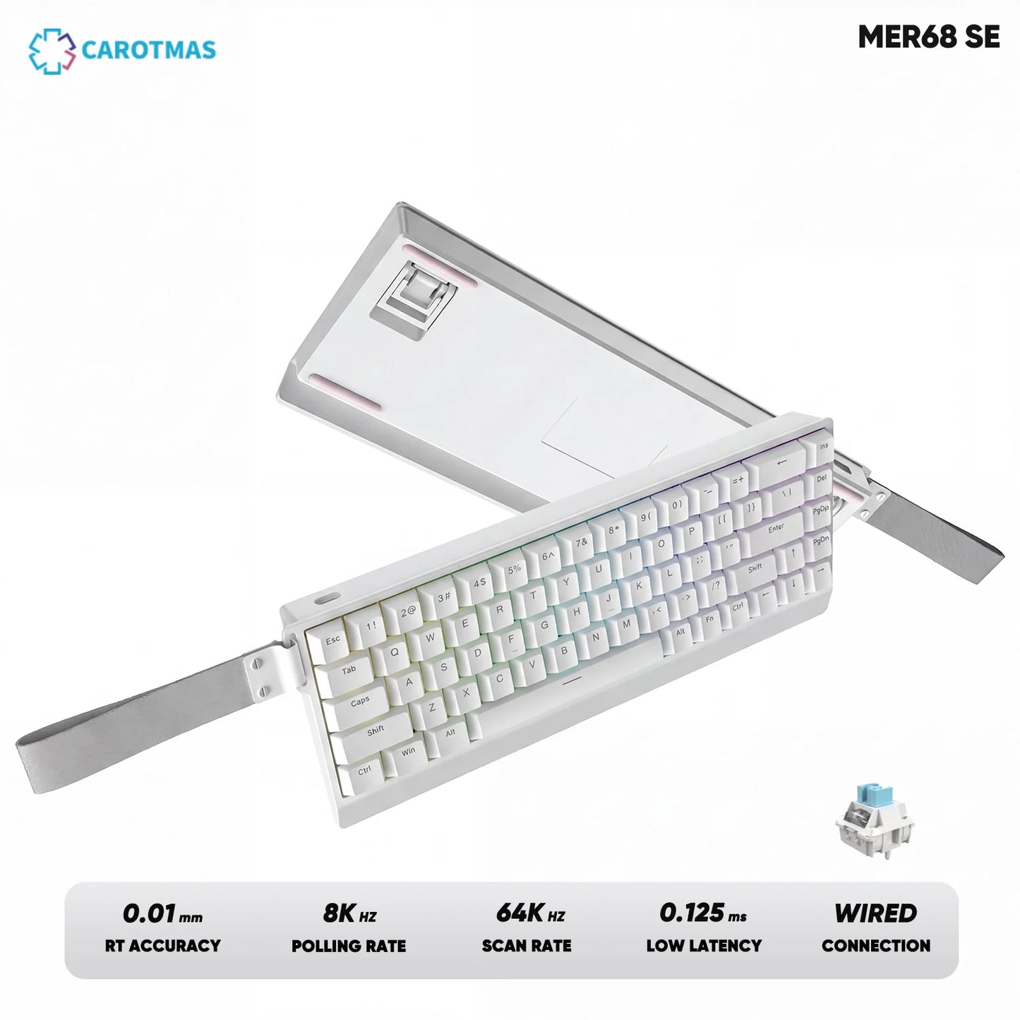 IROK Carotmas Mercury68 Mercury 68 Mercury68 Pro Mercury68 Max RT 0.001mm 8K kabelgebundene magnetische mechanische Gaming-Tastatur