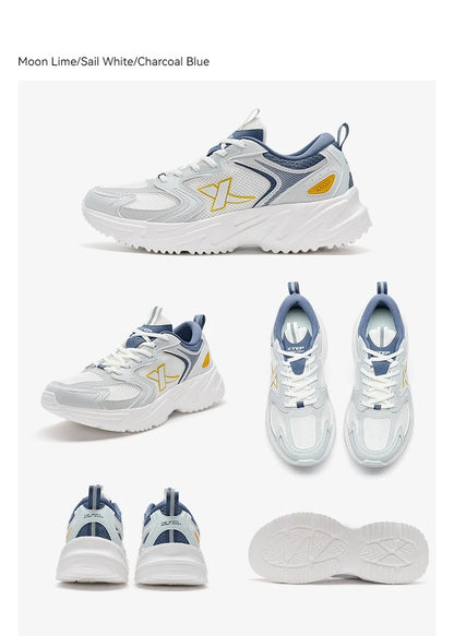 Zapatillas casuales Xtep para hombre, calzado deportivo de verano resistente, con cordones, antideslizante y resistente al desgaste para exteriores 876219320026