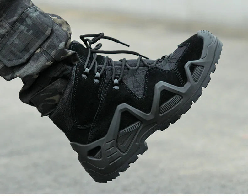 Topfight-Bottes de moto à lacets pour hommes, bottes de chasse, chaussures de randonnée, bottes de désert, haute qualité, grande taille