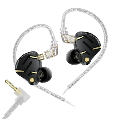 Auricolari IEM ibridi KZ ZS12 PRO 2 – Auricolari gaming cablati HiFi con bassi e driver super-lineari