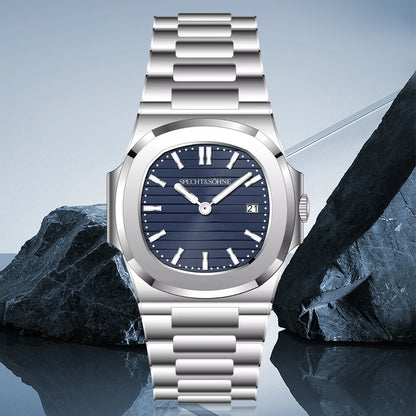 2026 New Specht & Söhne Luxury 40MM Quartz Watch For Men Super Slim Steel Sapphire Crystal 50M Waterproof 5711 Classic Watch