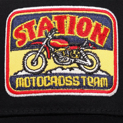 2025 New Truck Hat STATION Motorcycle Men's Street Skateboarding Hat Hip Hop Hat Women's Leisure Sunshade Baseball Hat Mesh Hat