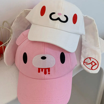 2025 NEW CUTE Long Rabbit Ear Hat Y2K Style Denim Blue Baseball Cap Fashion Hip-Pop Cap Couple Birthday Gifts