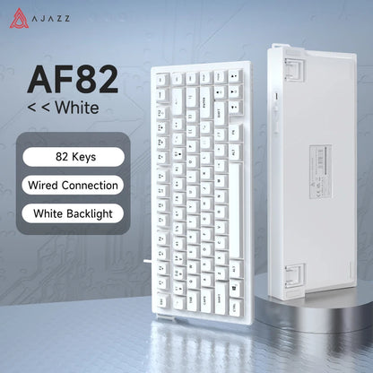 AJAZZ AF82 Office Low Profile Keyboard RGB Wired/Wireless Gaming Keyboard 75% Layout 82 keys 4000mAh Battery for Win/Mac
