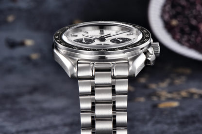 PAGANI DESIGN ‘New Moon’ Men’s Watch – Luxury quartz watch, chronograph, sapphire crystal with anti-reflective coating, ceramic bezel, luminescent hands