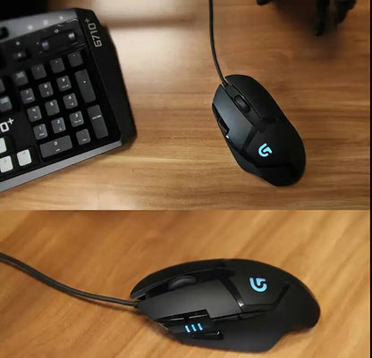 Ratón gaming con cable Logitech G402, procesador ARM de 32 bits, 8 botones, 500 IPS, antideslizante, para sesiones de juego y trabajo durante todo el día