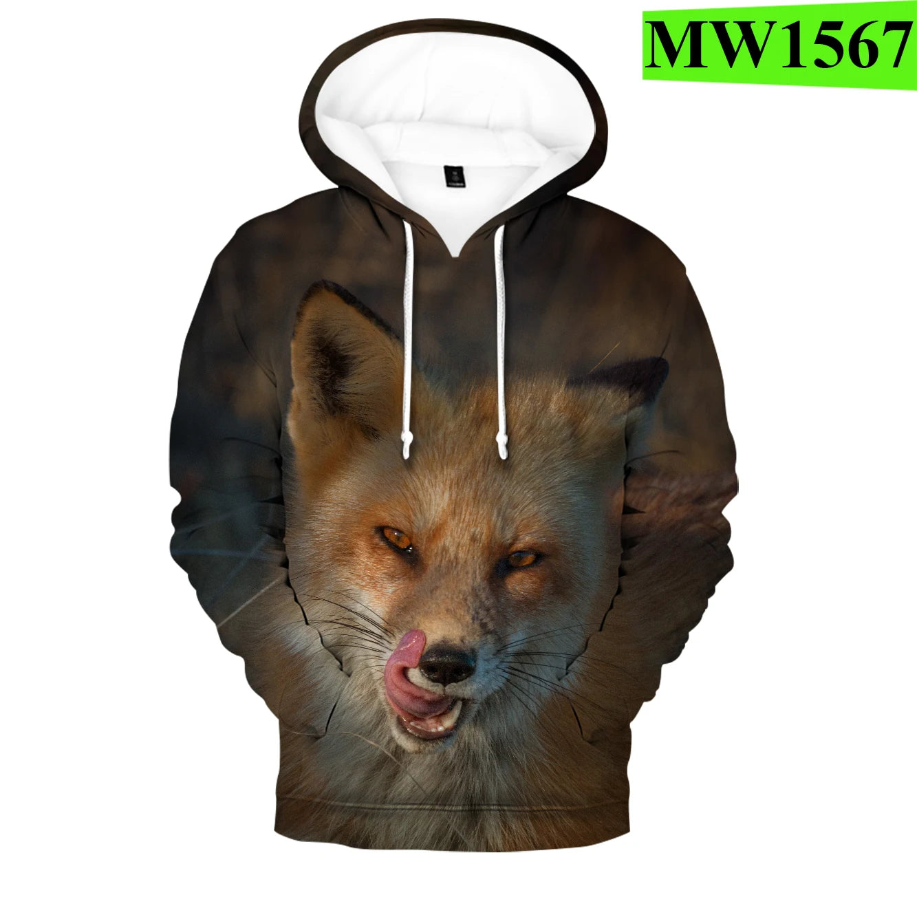 Popularne bluzy z kapturem i bluzy Hip Hop Novelty z wygodnym nowym nadrukiem 3D Fox, dla mężczyzn/kobiet, dorosłych/dzieci, casualowe bluzy wkładane przez głowę