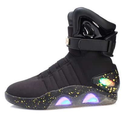 Men Remote Control Led Mag Shoes Fashion Light Up Sneakers Air Shoes Usb Recharging Shoes Back To The Future Boots 1989