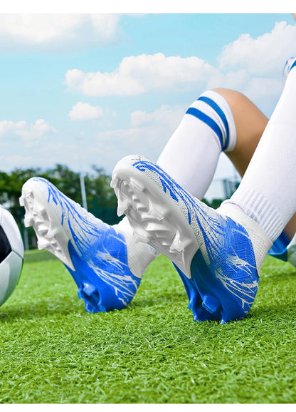 Chaussures de football à crampons FG pour terrain ferme, coupe basse, à lacets, pour hommes, professionnelles, antidérapantes, résistantes à l'usure, pour entraînement sur herbe naturelle