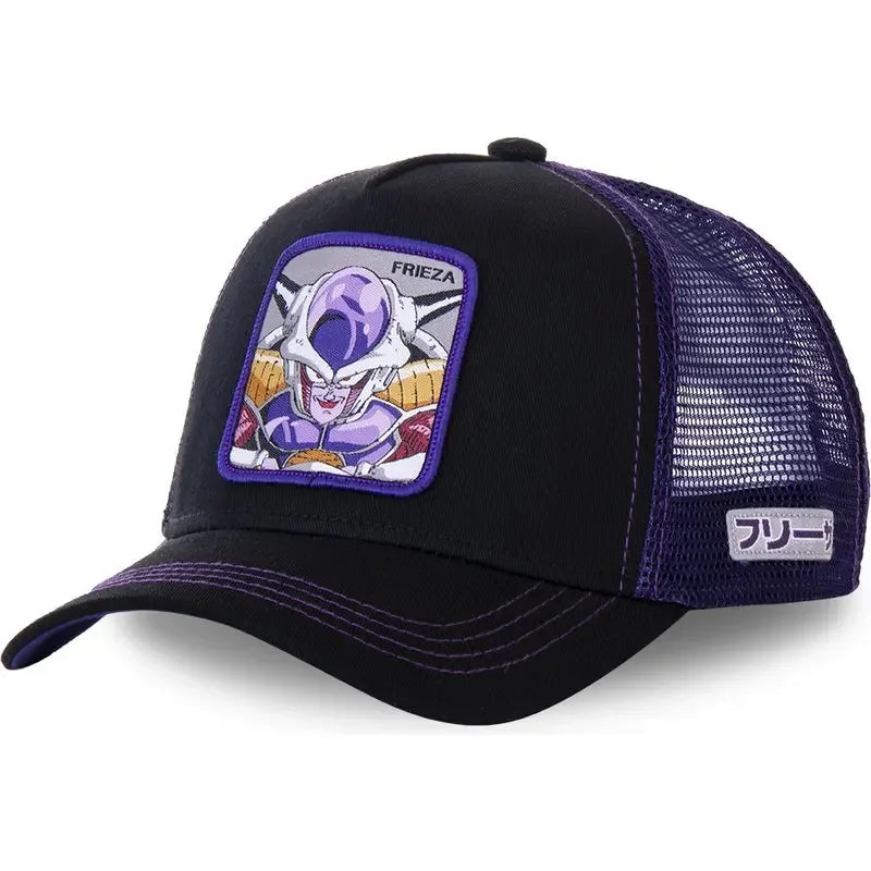 Dragon Ball Son Goku muška hip-hop kapa s letećim vrhom, ljetna kapa s izbočenim vrhom, muška kapa s vezom, kapa s mrežastim podstavom, podesiva trucker kapa, sunčana vizira