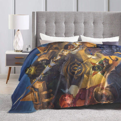 WOW World of Warcraft Flannel Blankets Winter  Soft Warm Throw Blanket for Children Outdoor Novelty Bedspread Sofa Bed Cover