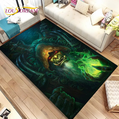 World of Warcraft,WOW ,Game Gamer Area Rug,Carpet Rug for Living Room Bedroom Sofa Doormat Decoration, Kid Non-slip Floor Mat 3D