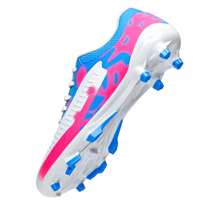 Chaussures de football unisexes AG FG, crampons longs en TPU, crampons de football absorbant les chocs pour les matchs sur gazon naturel et artificiel en extérieur