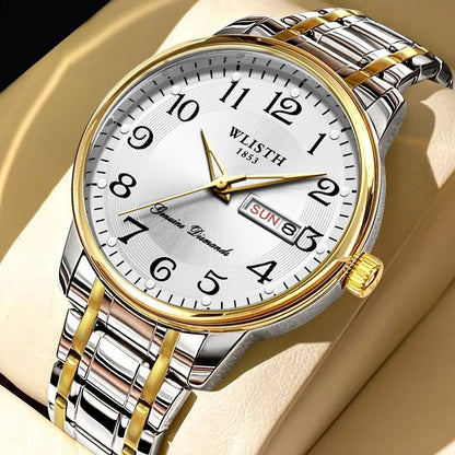 Orologio di lusso da donna, orologio al quarzo, orologio da polso digitale, impermeabile, con calendario e display illuminato; stile alla moda e professionale, adatto anche agli uomini.