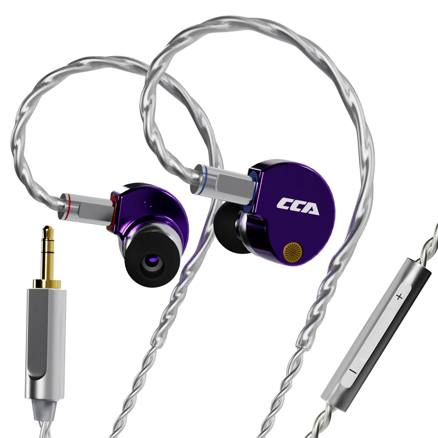 CCA Phoenix Metal Alloy Body 10mm Dual Magnetic Dynamic Coil HIFI Sound Quality In Ear Wired Esports Music Earphones