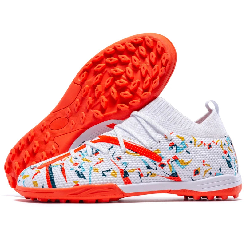 Turf Soccer Cleats Professional Men Football Boots Breathable Mesh Youth Soccer Shoes Anti-Skid Male Sneakers Society Chuteira.