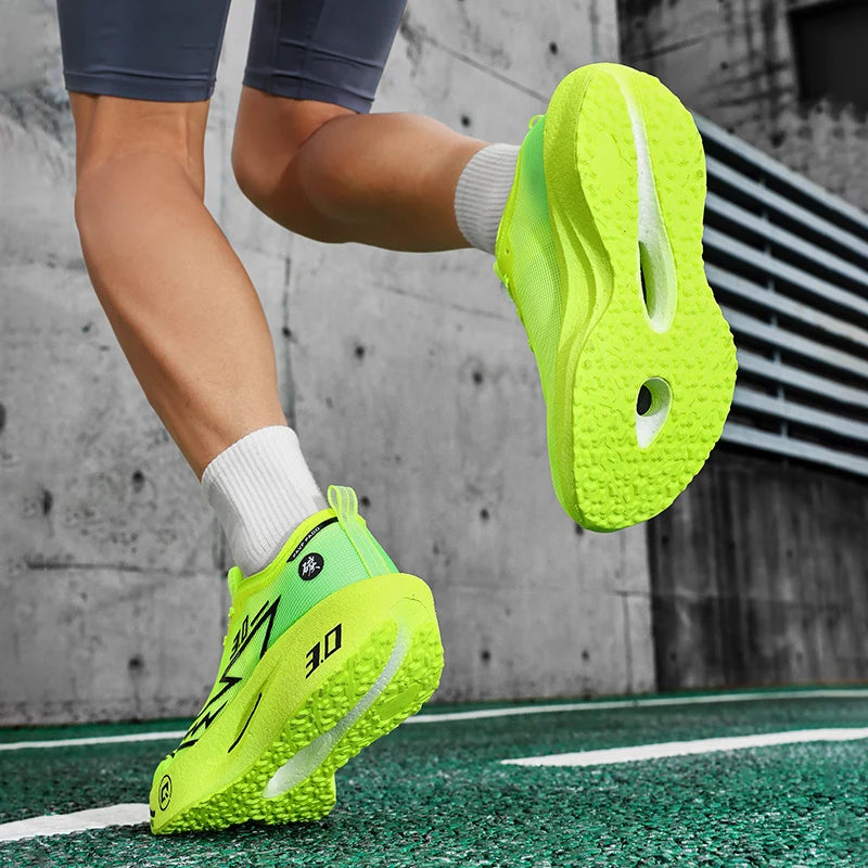 Brand Men's Carbon Plate Running Shoes Soft Cushion Shock Absorbing Sports Shoes Unisex Sneakers Light Anti-Slip Training Shoes