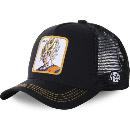 Dragon Ball Son Goku muška hip-hop kapa s letećim vrhom, ljetna kapa s izbočenim vrhom, muška kapa s vezom, kapa s mrežastim podstavom, podesiva trucker kapa, sunčana vizira