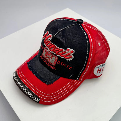 Gorras de béisbol vintage coreanas lavadas para hombre y mujer, de algodón, con cierre snapback, bordado de letras, versátiles, modernas e informales con efecto desgastado