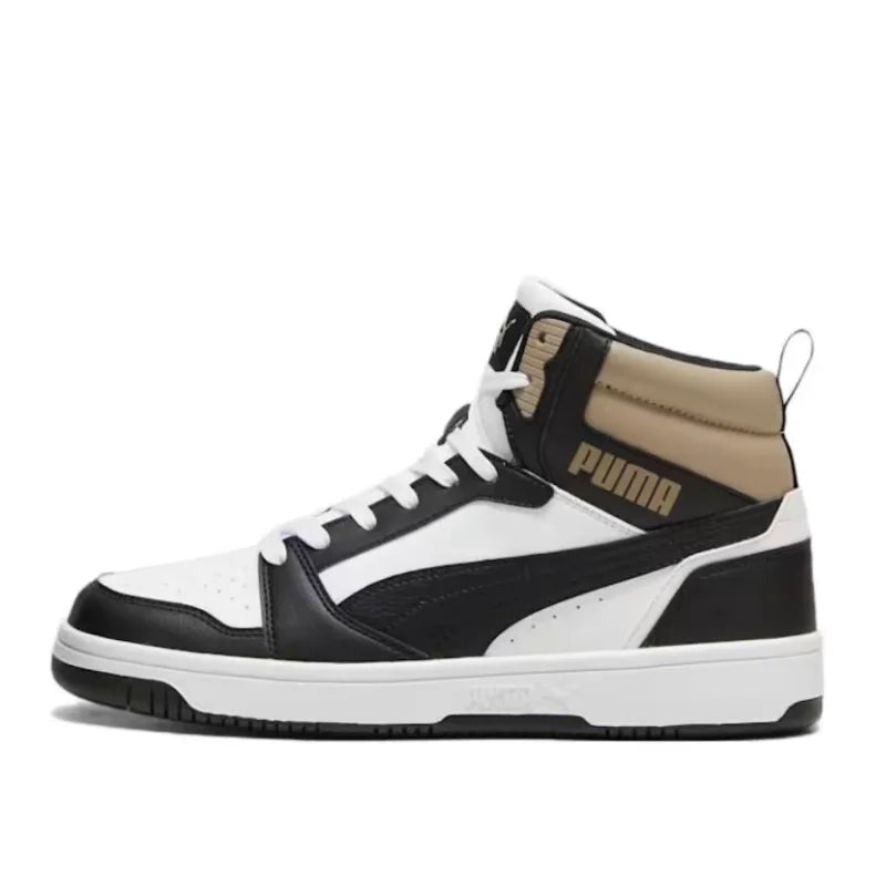 Puma Rebound V6 : baskets basses haut de gamme, élégantes, polyvalentes, amortissantes, légères, pour hommes et femmes – noir 392328-01
