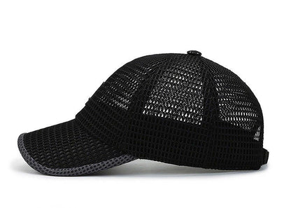 Zomer mesh-pet, baseballpet, ademend, voor buiten, verstelbaar met snapback, wandel- en vispet, voor dames en heren, cool, casual, sportief, fietspet