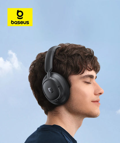 Baseus Bass EH10 NC Wireless Headphones Bluetooth 6.0 Noise Canceling 45dB Over Ear Headset Spatial Audio Earphone 80H Time