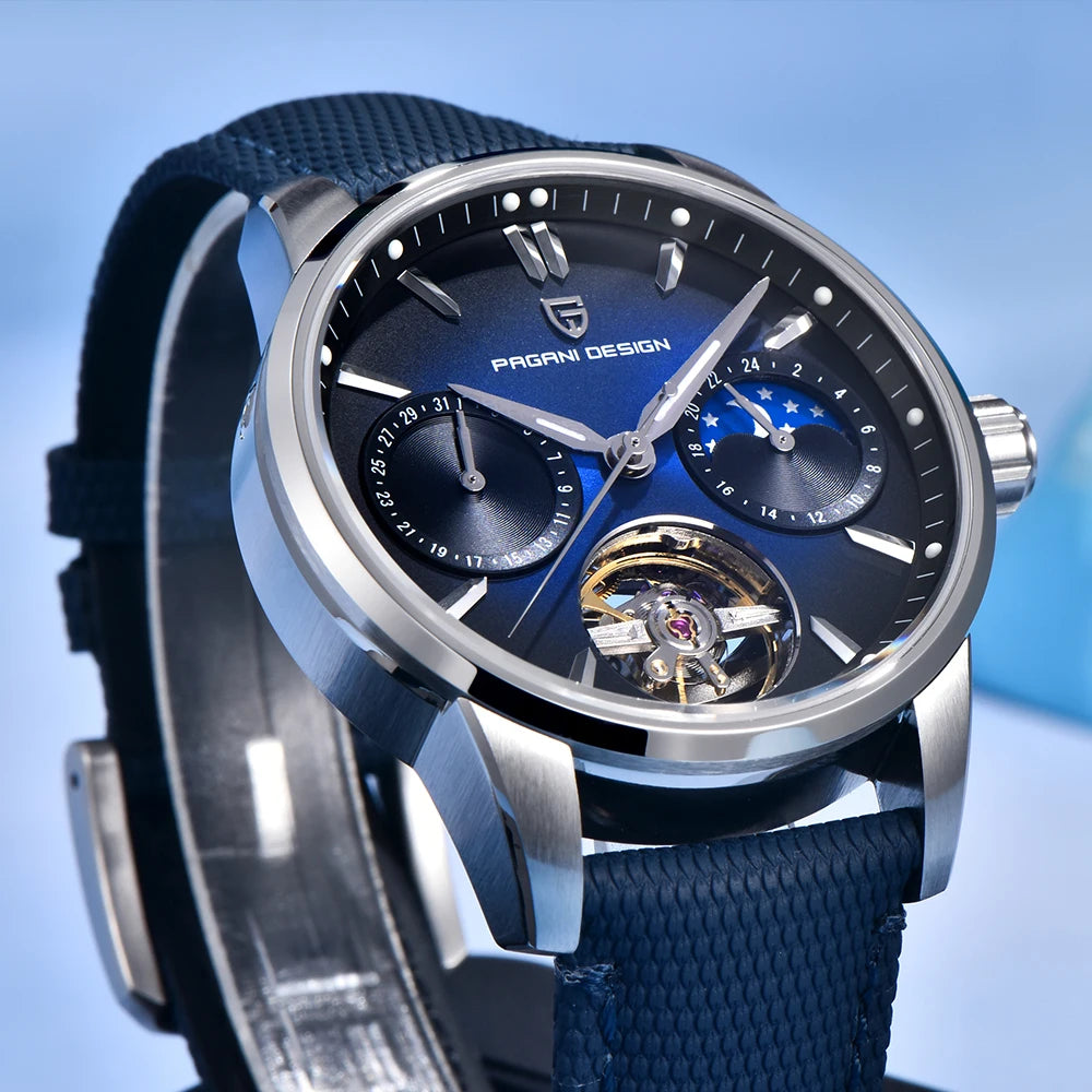 Pagani Design men’s watch, new model, luxury automatic mechanical watch, 41 mm, stainless steel, water-resistant to 10 bar, ‘racer’ style