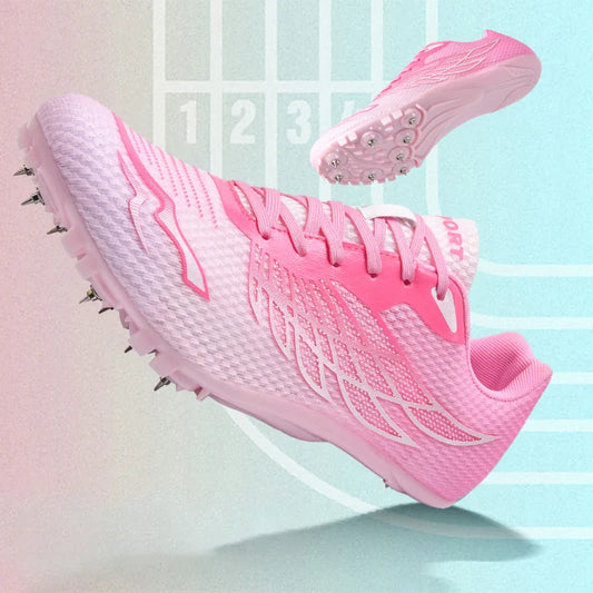 Outdoor Men Woman Track & Field Running Shoes Professional Competition Nail Sneakers Anti-Slip Student Training Shoes