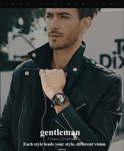AILANG watch men's advanced expensive automatic mechanical watch Rome double tourbillon waterproof watch.