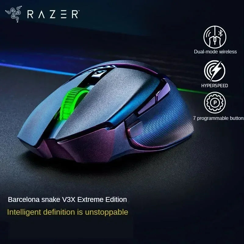 Original Razer Basilisk V3 X HyperSpeed Wireless Gaming Mouse 18K Optical Sensor Chroma RGB 2.4 GHz & Bluetooth Wireless Mice
