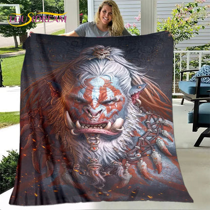 World of Warcraft, WOW Game Gamer Soft Plush Blanket,Flannel Blanket Throw Blanket for Living Room Bedroom Bed Sofa Picnic Cover