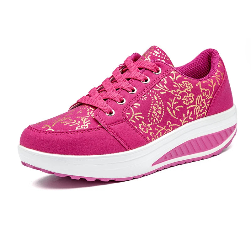 Women’s Leather Casual Sneakers Fashion Comfortable Platform Walking Shoes Wedge Moccasins Breathable Loafers Zapatos De Mujer