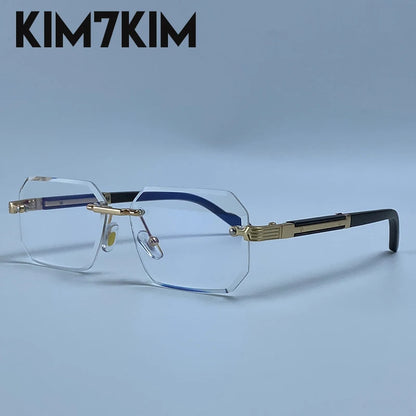 Keret nélküli téglalap alakú napszemüveg férfiaknak, luxus kivitel, vintage, geometrikus, négyzet alakú napszemüveg, férfi retro punk szemüveg, vezetési napszemüveg