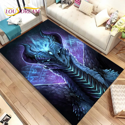 World of Warcraft,WOW ,Game Gamer Area Rug,Carpet Rug for Living Room Bedroom Sofa Doormat Decoration, Kid Non-slip Floor Mat 3D