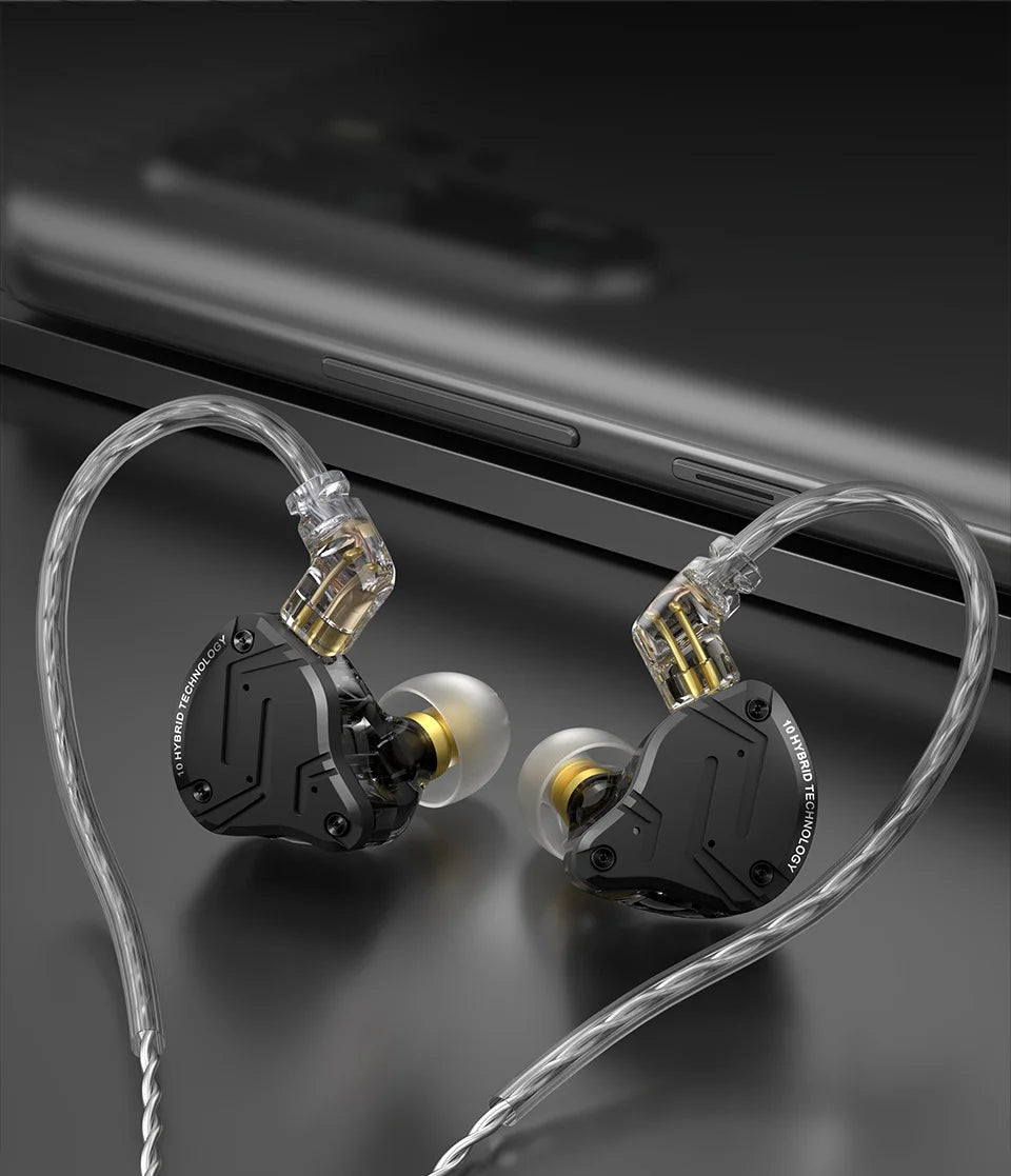 KZ ZS10 PRO X Metal Headset Hybrid drivers HIFI Bass Earbuds In-Ear Monitor Noise Cancelling Earphones ZAS ZAX ZSX ZSNPRO AS16