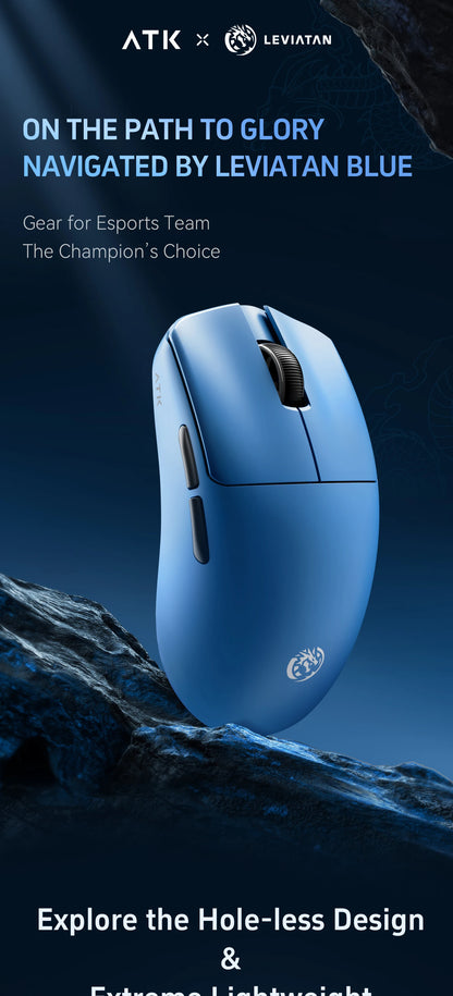 ATK BlazingSky F1 Extreme bezdrátová herní myš PAW3950 Ultra Dual-Mode 8000Hz 35g lehká e-sportovní FPS myš