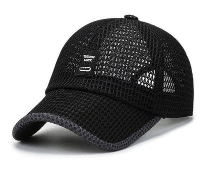 Zomer mesh-pet, baseballpet, ademend, voor buiten, verstelbaar met snapback, wandel- en vispet, voor dames en heren, cool, casual, sportief, fietspet