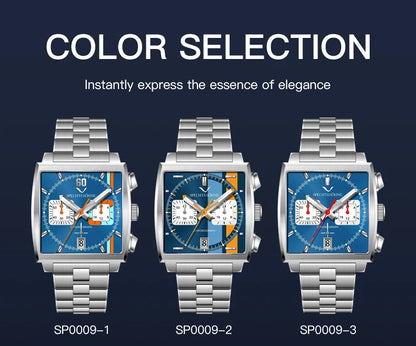 Specht&Sohne Men's Watch Luxury Brand Waterproof Stainless Steel Leather Japan VK Multifunctional Quartz Watch Religio Masculino