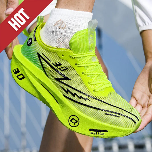 Air Running Shoes Men Sports Marathon Carbon Plate Breathable Lightweight Women Comfortable Athletic Leisure Sneakers Soft Sole