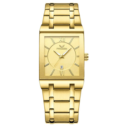 Orologio da polso di lusso BINBOND al quarzo di precisione da uomo, luminescente, impermeabile, con datario automatico, in acciaio inossidabile resistente, stile casual.